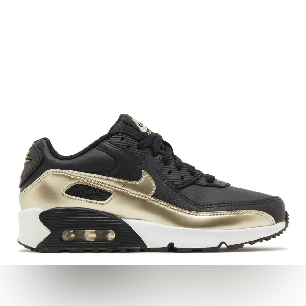 Nike Air Max 90 LTR Black and Gold Sneakers
